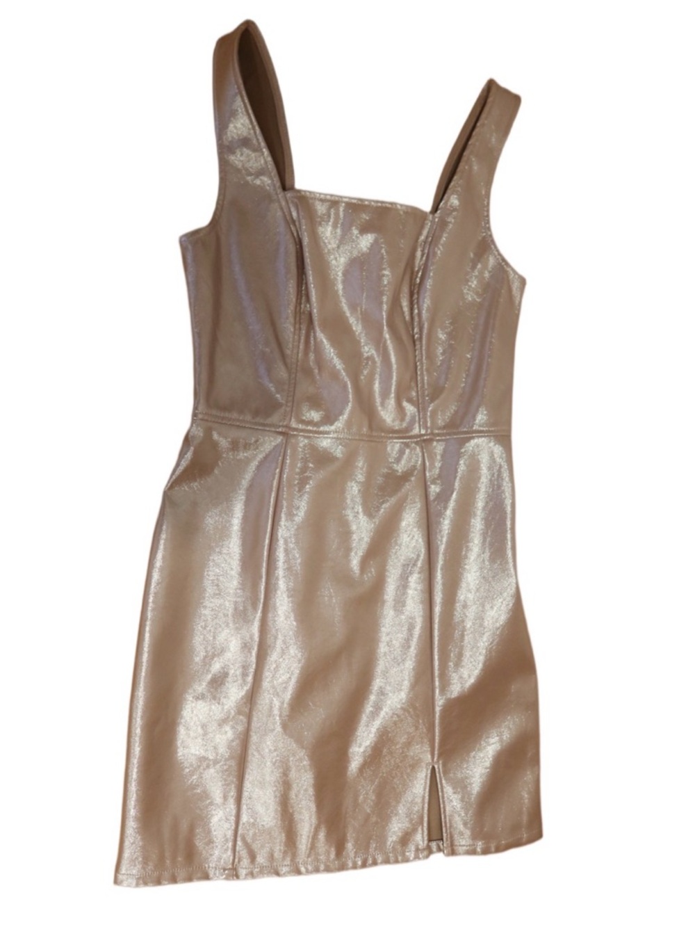 love, Fire Pink Metallic Mini Dress